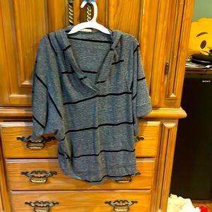 Fun casual hooded cotton top